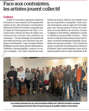 Article Echo du Berry - La Pyramide des Métiers d'Arts, Saint Amand Montrond
